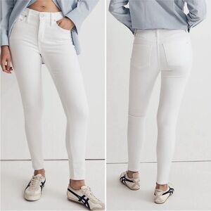new Madewell 9” Mid-Rise Skinny Crop Jeans - White✨ size 33 14